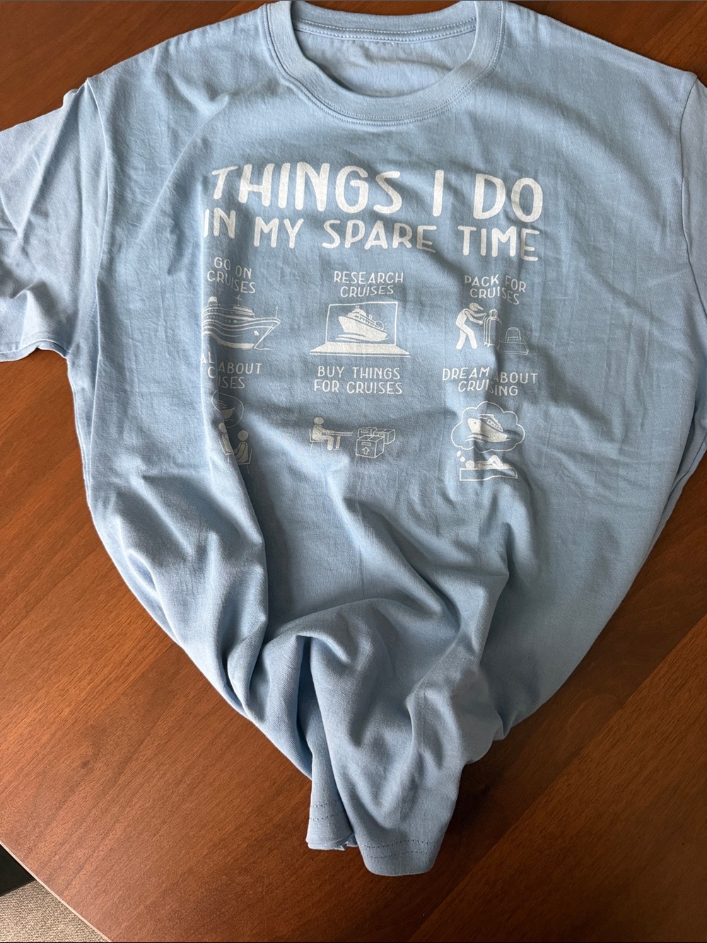 Light Blue Graphic Tee - Cruise lovers🛳️size M NEW